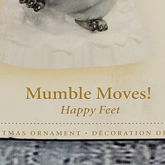 Hallmark 2006 Mumbles Moves Keepsake Christmas Ornament penguin happy feet - Picture 2 of 8